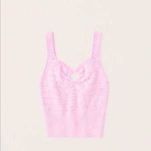 Abercrombie Cinched Cutout Crochet Tank